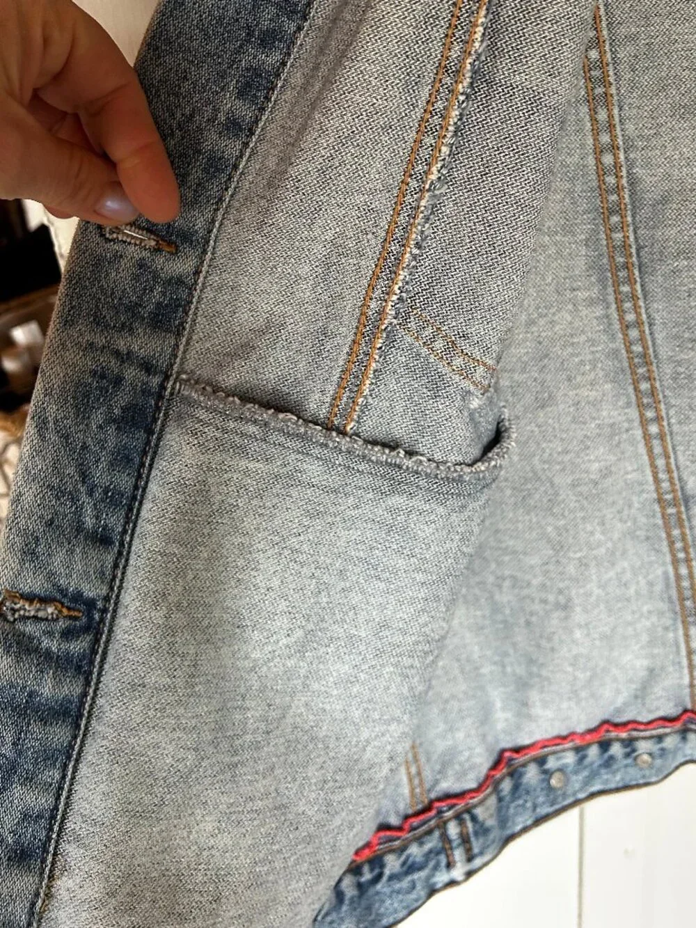 Free People Distressed Jean Jacket - Picture 4 of 9
